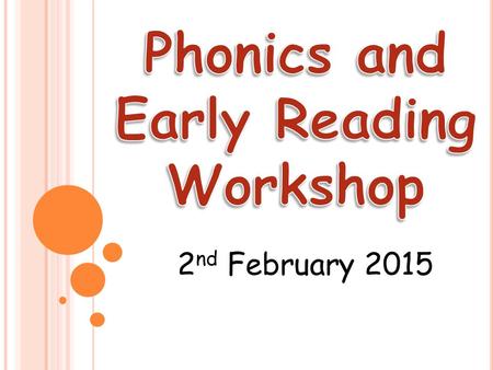 Phonics and Early Reading Workshop