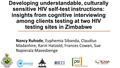 Developing understandable, culturally sensitive HIV self-test instructions: insights from cognitive interviewing among clients testing at two HIV testing.