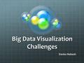 Big Data Visualization Challenges Danko Nebesh. What We Believe Big Data Information Visualization is very important Hadoop and Accumulo technologies.