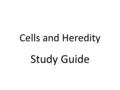 Cells and Heredity Study Guide. In multicellular organisms, mitosis is used for growth and repair. Meiosis is the process that is used to create sex cells.