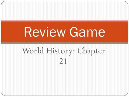 World History: Chapter 21 Review Game. What difficult transition did Europe have to make following WWI?