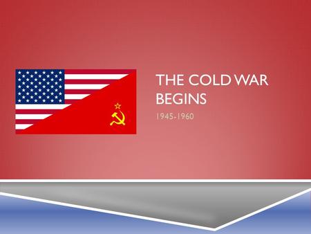 THE COLD WAR BEGINS 1945-1960. GEORGIA STANDARDS  SSUSH20 The student will analyze the domestic and international impact of the Cold War on the United.