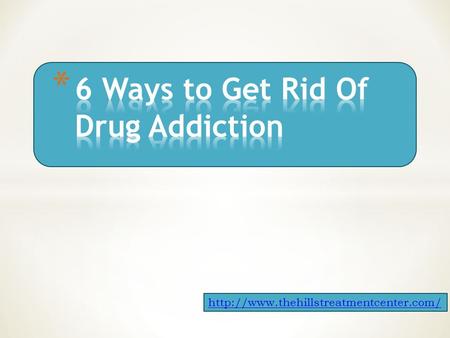 Here are 6 types of drug treatment center which can help you to get rid of drug addiction 1. Outpatient Treatment.