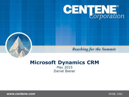 Microsoft Dynamics CRM May 2015 Daniel Biener. Page 2 Introductions Who am I? Ask me anything. Who are you?