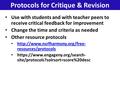 Protocols for Critique & Revision