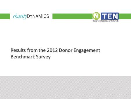 Results from the 2012 Donor Engagement Benchmark Survey.