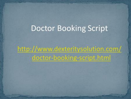 Doctor Booking Script  doctor-booking-script.html.