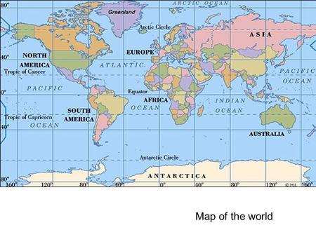 Map of the world. 1 1 1 1 1 1 1 Do the digits 1 have the same value? Think again.