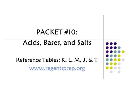 Reference Tables: K, L, M, J, & T
