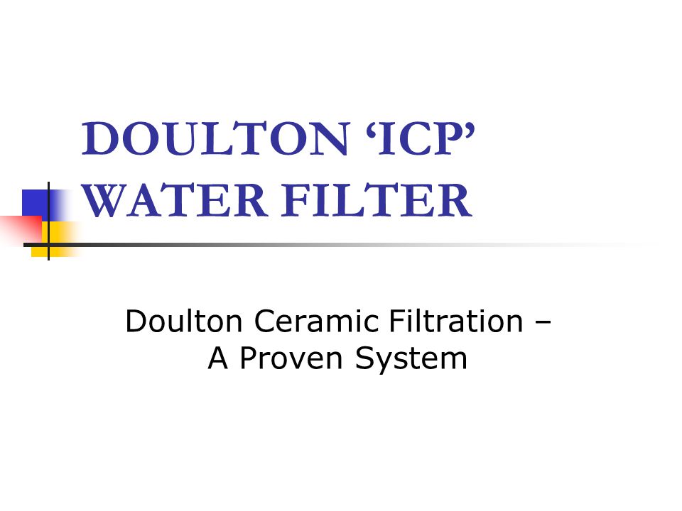 Doulton ICP Countertop Kitchen Water Filter