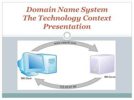 Domain Name System The Technology Context Presentation.