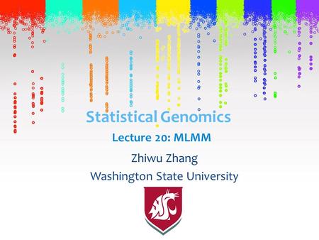 Statistical Genomics Zhiwu Zhang Washington State University Lecture 20: MLMM.