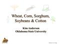 Anderson/6/28/2016ppt. Kim Anderson Oklahoma State University Kim Anderson Oklahoma State University Wheat, Corn, Sorghum, Soybeans & Cotton Wheat, Corn,