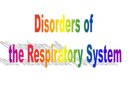 1. Emphysema Emphysema Alveoli become damaged making respiratory surface smaller Causes shortness of breath Smoking greatly increases risk.