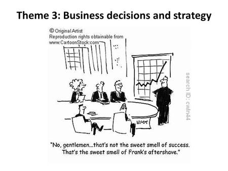 Theme 3: Business decisions and strategy. 3.1 Business objective and strategy syllabus 3.1.1 Corporate objectives 3.1.2 Theories of corporate strategy.