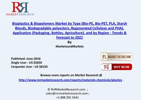 Bioplastics & Biopolymers Market is Driven by Rising Demand from End Use Industries
