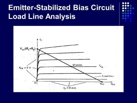 Emitter-Stabilized Bias Circuit Load Line Analysis.