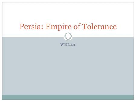 Persia: Empire of Tolerance