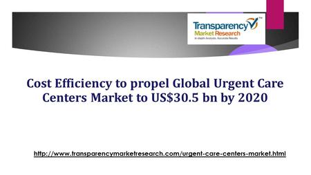 Cost Efficiency to propel Global Urgent Care Centers Market to US$30.5 bn by 2020