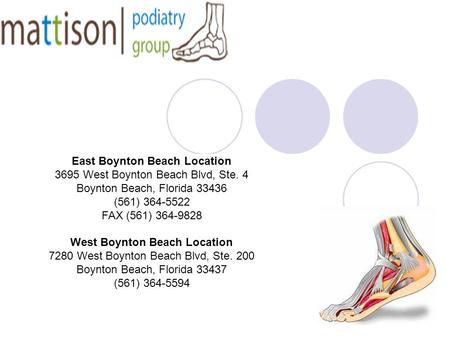 East Boynton Beach Location 3695 West Boynton Beach Blvd, Ste. 4 Boynton Beach, Florida 33436 (561) 364-5522 FAX (561) 364-9828 West Boynton Beach Location.