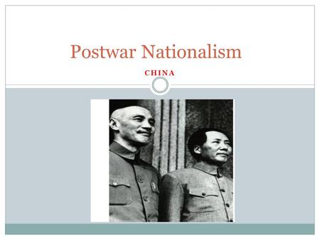 CHINA Postwar Nationalism. Overview Chinese civilization was in great disorder during and after WWI. After Sun Yixian (Dr. Sun Yat-Sen) founder of the.