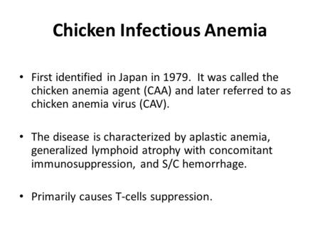 Chicken Infectious Anemia
