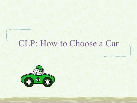 CLP: How to Choose a Car. Can you Afford a Car? As a general rule, you can afford a car loan of no more than 20% of your take-home pay An average new.