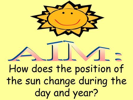 How does the position of the sun change during the day and year?