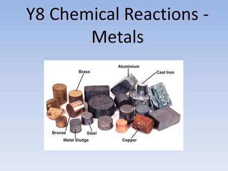 Y8 Chemical Reactions - Metals. Lesson 1 – The Reaction of Metal with Oxygen.