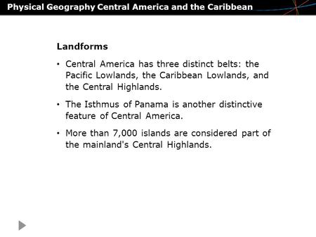 Physical Geography Central America and the Caribbean