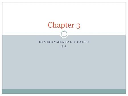 ENVIRONMENTAL HEALTH 3.1 Chapter 3. Water Pollution People depend on the Hydrosphere, lithosphere and biosphere for many of their needs. Just because.