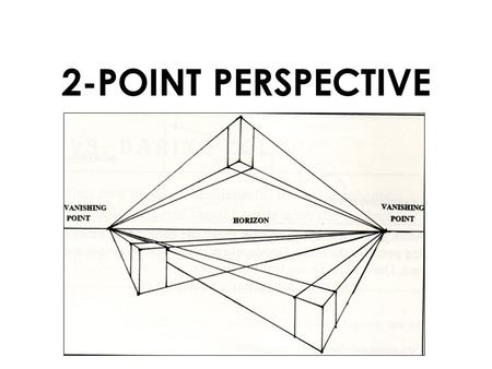 2-POINT PERSPECTIVE. Exercise: Follow the next steps in order to create a box in a 2-point perspective.
