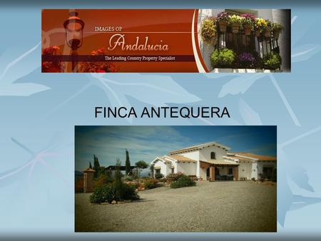 FINCA ANTEQUERA. Finca Antequera Finca Antequera is a large traditional Andalusian country house built in 2005 with a great deal of thought, attention.