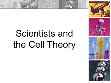 Scientists and the Cell Theory. Cell Theory and the Scientists Who Helped Shape It.