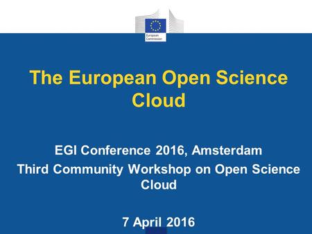 The European Open Science Cloud