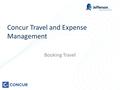 Concur Travel and Expense Management Booking Travel.