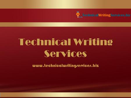 Technical Writing Services www.technicalwritingservices.biz.