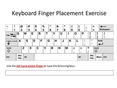 Keyboard Finger Placement Exercise