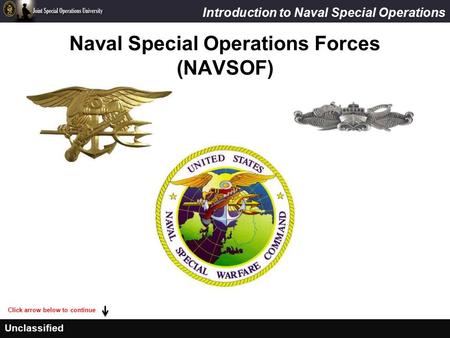 Naval Special Operations Forces (NAVSOF)