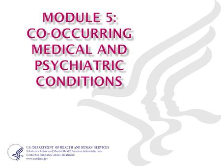 Module 1–1 1TIP45 Training Curriculum U.S. DEPARTMENT OF HEALTH AND HUMAN SERVICES Substance Abuse and Mental Health Services Administration Center for.
