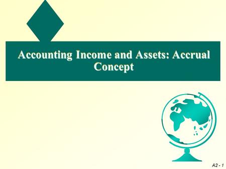 A2 - 1 Accounting Income and Assets: Accrual Concept.