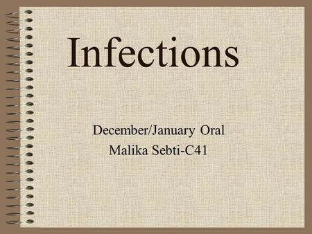 Infections December/January Oral Malika Sebti-C41.