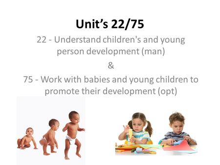 22 - Understand children's and young person development (man)