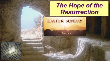 The Hope of the Resurrection. Isaiah 53:7-8 (LB) “He was oppressed and He was afflicted, yet He never said a word. He was brought as a lamb to the slaughter;
