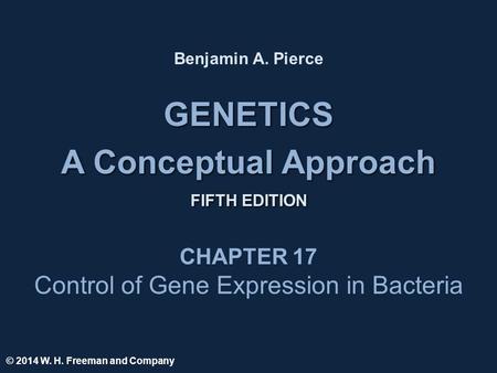 Control of Gene Expression in Bacteria
