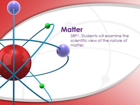 Matter. Smallest basic unit of matter. An element is made of one type of atom. Atoms combine to form molecules. A molecule can be made from two or more.