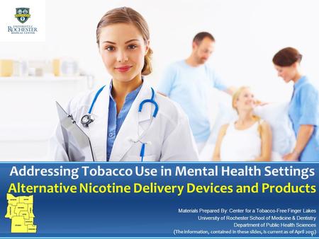 Addressing Tobacco Use in Mental Health Settings Alternative Nicotine Delivery Devices and Products Materials Prepared By: Center for a Tobacco-Free Finger.