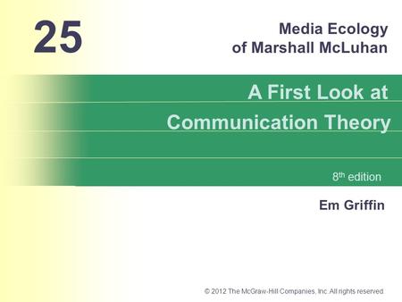Media Ecology of Marshall McLuhan