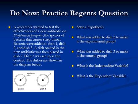 Do Now: Practice Regents Question