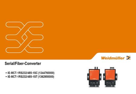 Serial/Fiber-Converter - IE-MCT-1RS232/485-1SC/ST